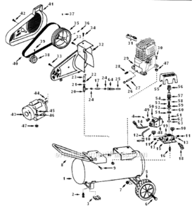 Page A Diagram and Parts List for VA500001  Campbell Hausfeld Compressor